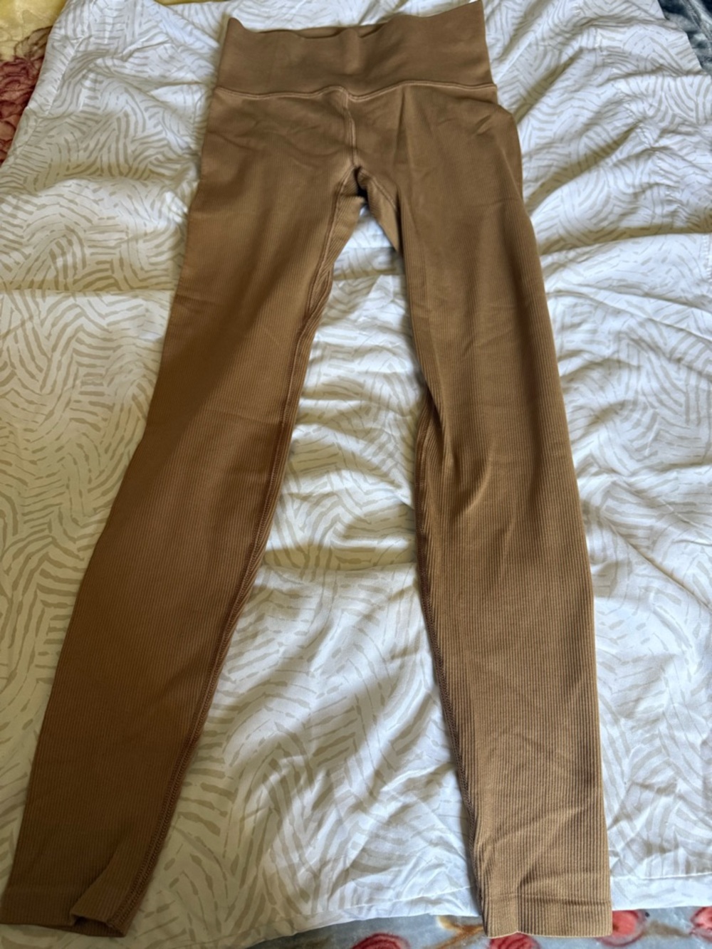 DSG Ribbed High-Waist Leggings in Camel